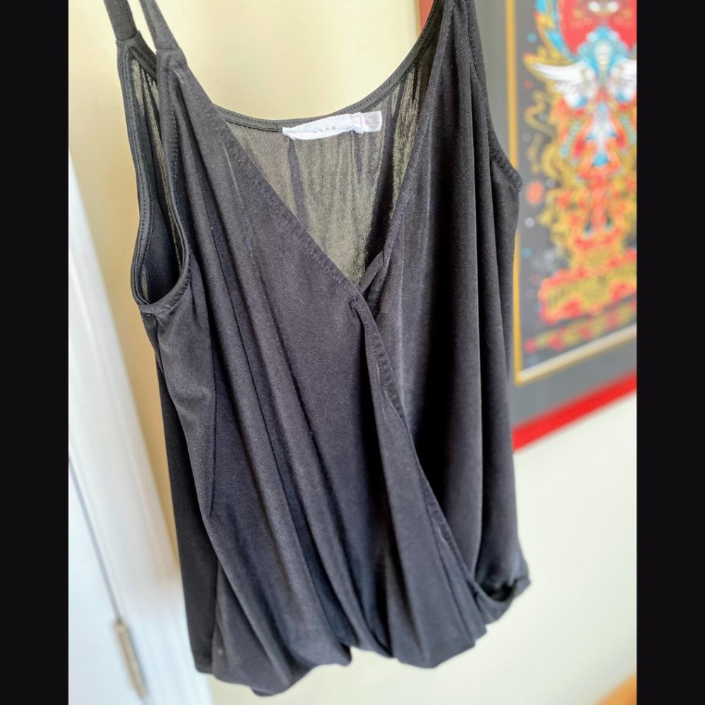Silky Black Tank Top